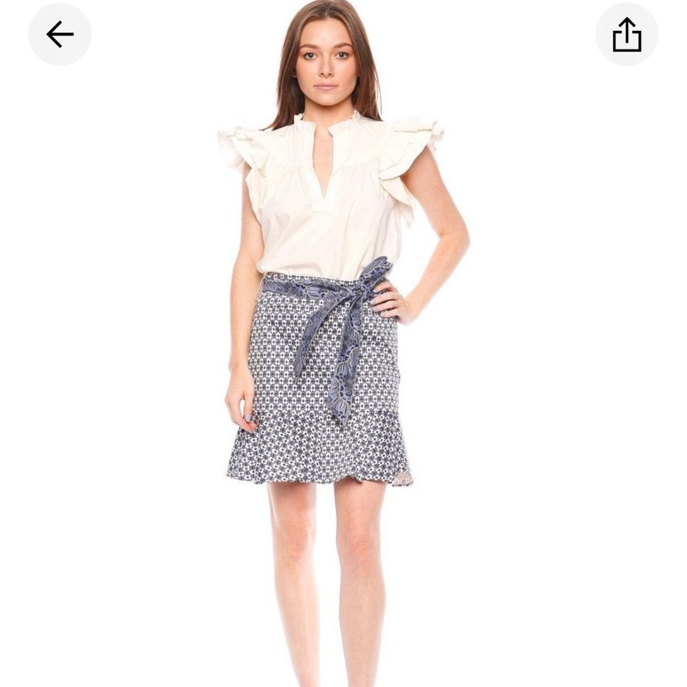 Veronica Beard Chesney printed skirt